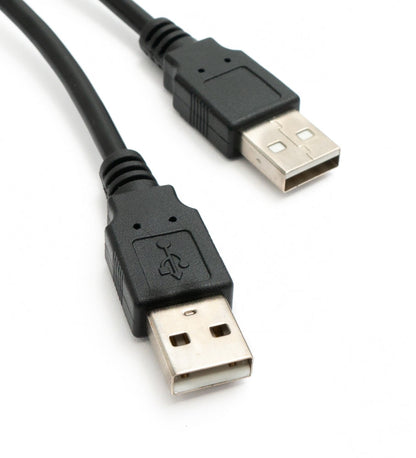 SYSTEM-S USB 2.0 Dual Port Cable 150 cm Type A Female to Male Screw Black