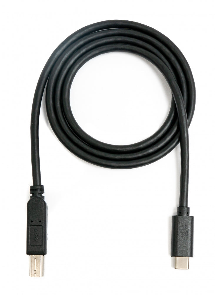 SYSTEM-S USB 3.1 Kabel 100 cm Typ C Stecker zu 3.0 Typ B Stecker in Schwarz