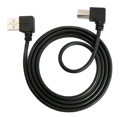 SYSTEM-S USB 2.0 cable 50 cm type A male to B male angled in black