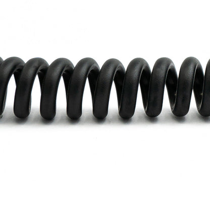 SYSTEM-S USB 2.0 Kabel 150 cm Typ A Stecker zu Mini B Stecker Spirale Winkel in Schwarz