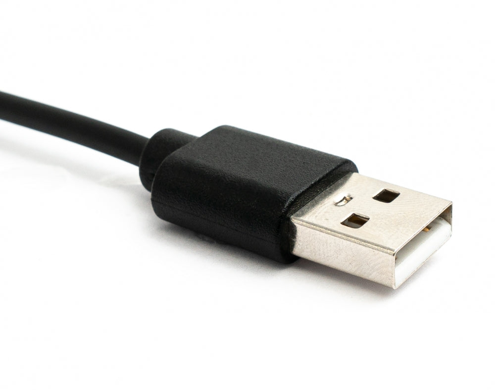 SYSTEM-S USB Hub 2.0 Typ A Stecker zu 3x A Buchse & 3.1 Typ C Stecker 55 cm in Schwarz
