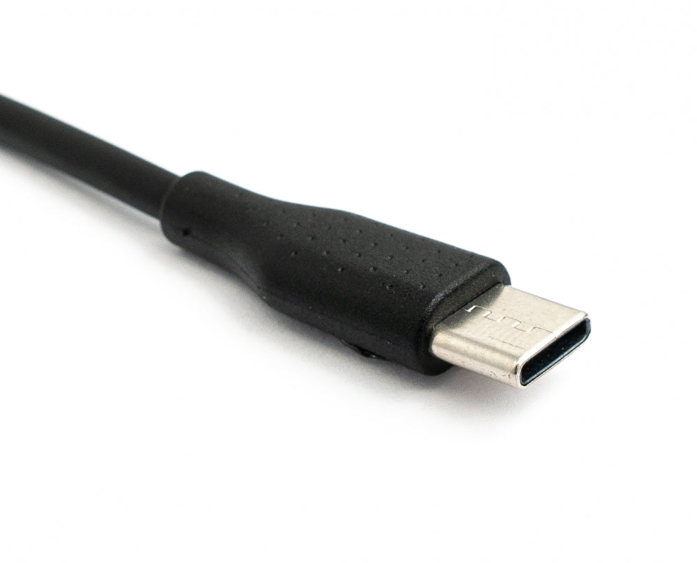 SYSTEM-S USB Hub 2.0 Typ A Stecker zu 3x A Buchse & 3.1 Typ C Stecker 55 cm in Schwarz