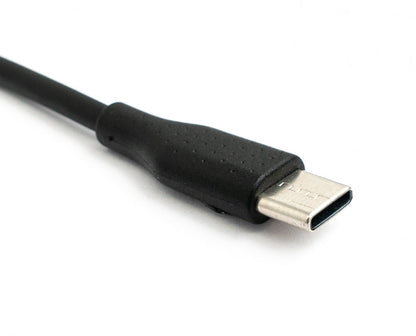 SYSTEM-S USB Hub 2.0 Typ A Stecker zu 3x A Buchse & 3.1 Typ C Stecker 55 cm in Schwarz