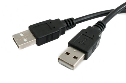 SYSTEM-S USB 2.0 Dual Port Cable 30 cm Type A Female to Male Screw Black