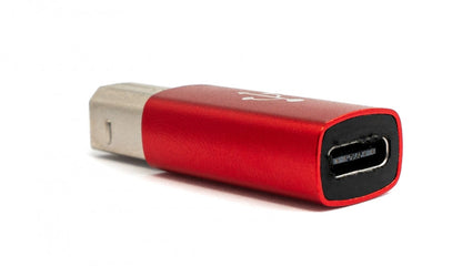 SYSTEM-S USB 3.1 MIDI Adapter Typ C Buchse zu 2.0 Typ B Stecker Kabel in Rot