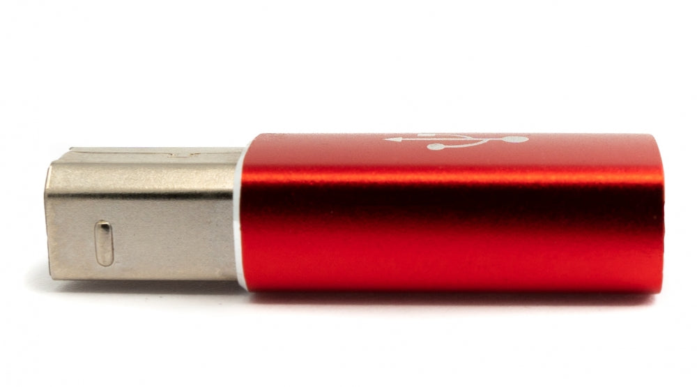SYSTEM-S USB 3.1 MIDI Adapter Typ C Buchse zu 2.0 Typ B Stecker Kabel in Rot