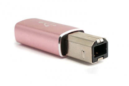 SYSTEM-S USB 3.1 MIDI Adapter Type C Female to 2.0 Type B Male Cable in Pink
