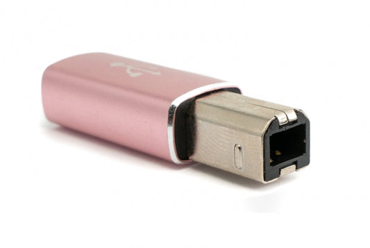SYSTEM-S USB 3.1 MIDI Adapter Type C Female to 2.0 Type B Male Cable in Pink