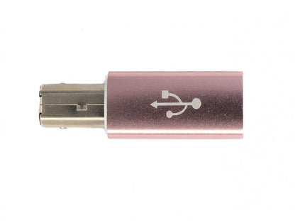 SYSTEM-S USB 3.1 MIDI Adapter Type C Female to 2.0 Type B Male Cable in Pink