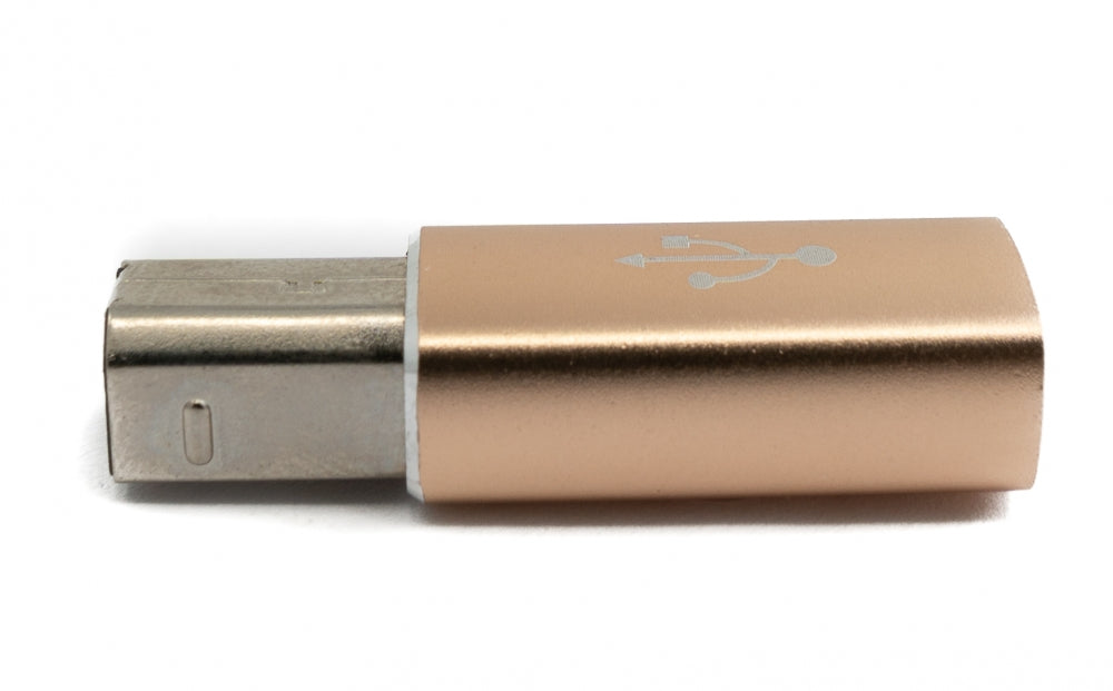 SYSTEM-S USB 3.1 MIDI Adapter Typ C Buchse zu 2.0 Typ B Stecker Kabel in Gelb