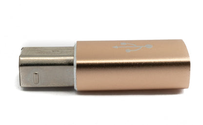 SYSTEM-S USB 3.1 MIDI Adapter Typ C Buchse zu 2.0 Typ B Stecker Kabel in Gelb