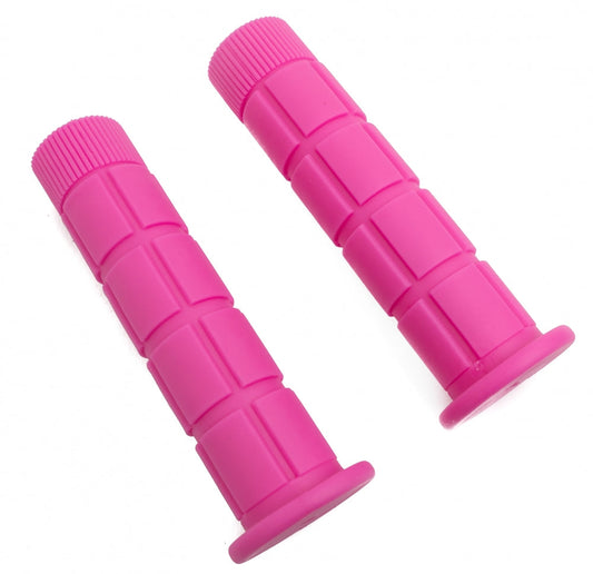SYSTEM-S Fahrrad Griff 2x gerade aus Gummi in Pink