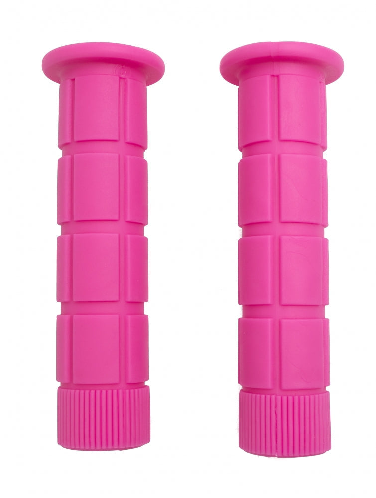 SYSTEM-S Fahrrad Griff 2x gerade aus Gummi in Pink