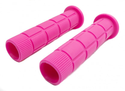 SYSTEM-S Fahrrad Griff 2x gerade aus Gummi in Pink