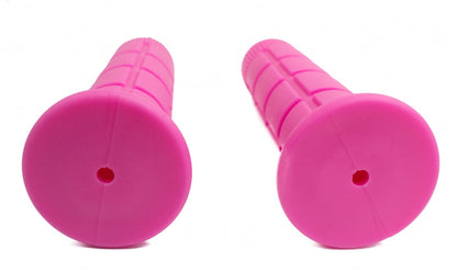 SYSTEM-S Fahrrad Griff 2x gerade aus Gummi in Pink