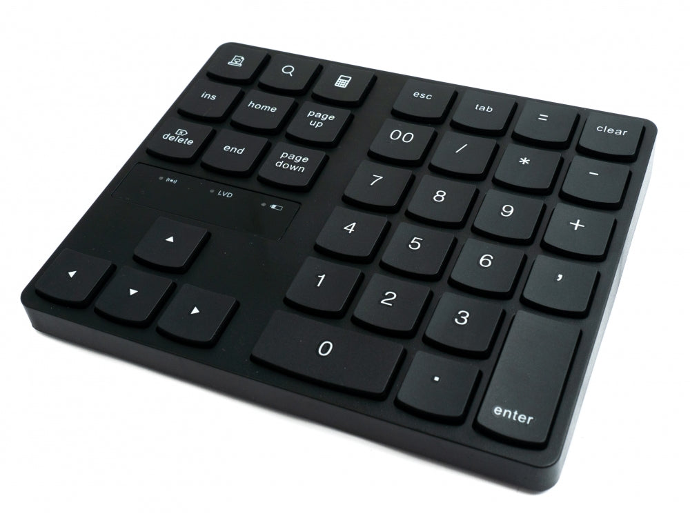 SYSTEM-S Numpad Bluetooth 3 2.4 GHz numeric keypad keyboard with battery USB in black