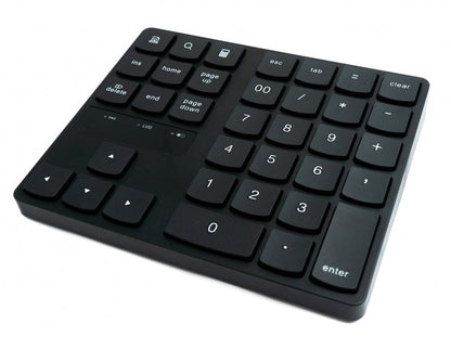 SYSTEM-S Numpad Bluetooth 3 2.4 GHz numeric keypad keyboard with battery USB in black