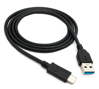SYSTEM-S USB 3.1 Kabel 100 cm Typ C Stecker zu 3.0 Typ A Stecker in Schwarz