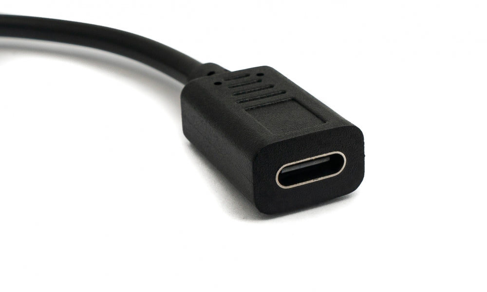 SYSTEM-S USB 3.1 Kabel 30 cm Typ C Buchse zu 2.0 Mini Stecker Adapter in Schwarz