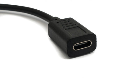 SYSTEM-S USB 3.1 Kabel 30 cm Typ C Buchse zu 2.0 Mini Stecker Adapter in Schwarz