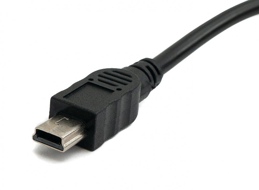 SYSTEM-S USB 3.1 Kabel 30 cm Typ C Buchse zu 2.0 Mini Stecker Adapter in Schwarz