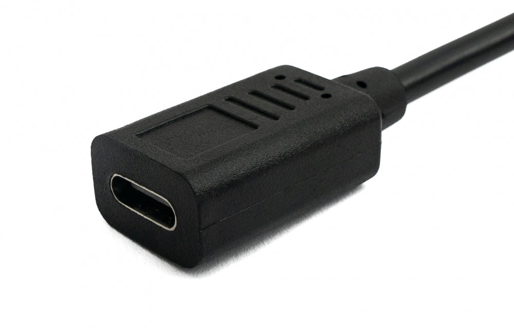 SYSTEM-S USB 3.1 Kabel 30 cm Typ C Buchse zu 2.0 Typ B Stecker Adapter in Schwarz