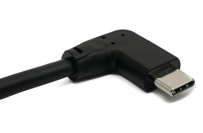 SYSTEM-S USB 3.1 Kabel 50 cm Typ C Stecker zu Stecker Winkel in Schwarz