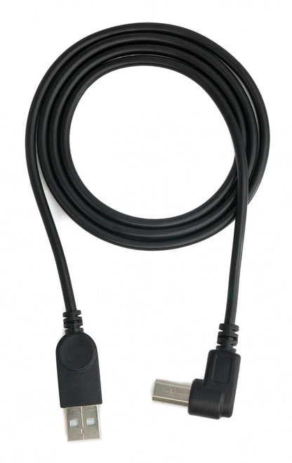 SYSTEM-S USB 2.0 cable 100 cm type B male to A male angled in black