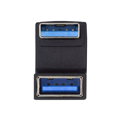 SYSTEM-S USB 3.0 Gen 2 U Turn 180° Adapter Type A Female to Male Cable in Black 