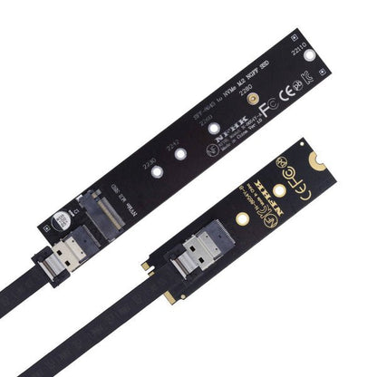 SYSTEM-S SFF-8654 NGFF M-key 40 cm NVME Kabel Stecker zu Buchse für Mainboard SSD