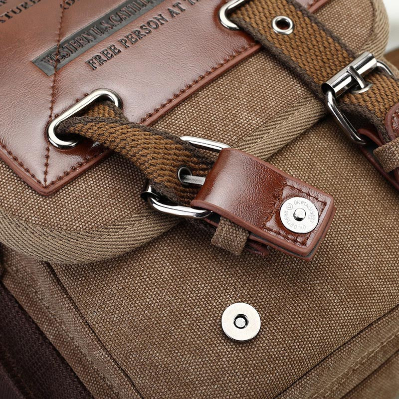 SYSTEM-S Universal Tasche Unterarm Tasche Umhängetasche Schultertasche mit 7 Fächern in Braun