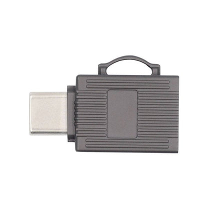 SYSTEM-S USB 3.1 Typ C Micro SD Karte Lesegerät Kartenleser SDXC Adapter in Grau