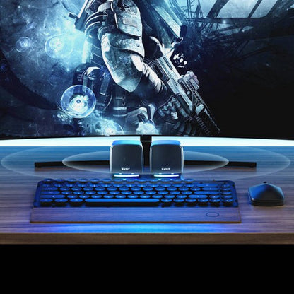 S3 Lautsprecher Stereo Subwoofer Audio 3.5 mm AUX Klinke mit RGB LED