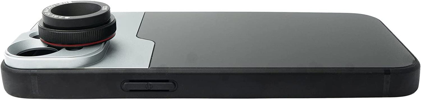 SYSTEM-S Makro Linse 2.8x HD Filter mit Hülle in Schwarz für iPhone 14