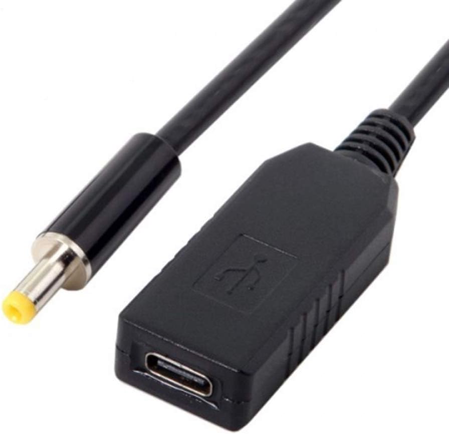 SYSTEM-S USB 3.1 Kabel 23cm Typ C Stecker zu DC 20V 4,0 x 1,7 mm Buchse Adapter Ladekabel