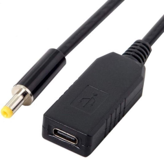 SYSTEM-S USB 3.1 cable 23cm Type C plug to DC 20V 4.0 x 1.7 mm socket adapter charging cable