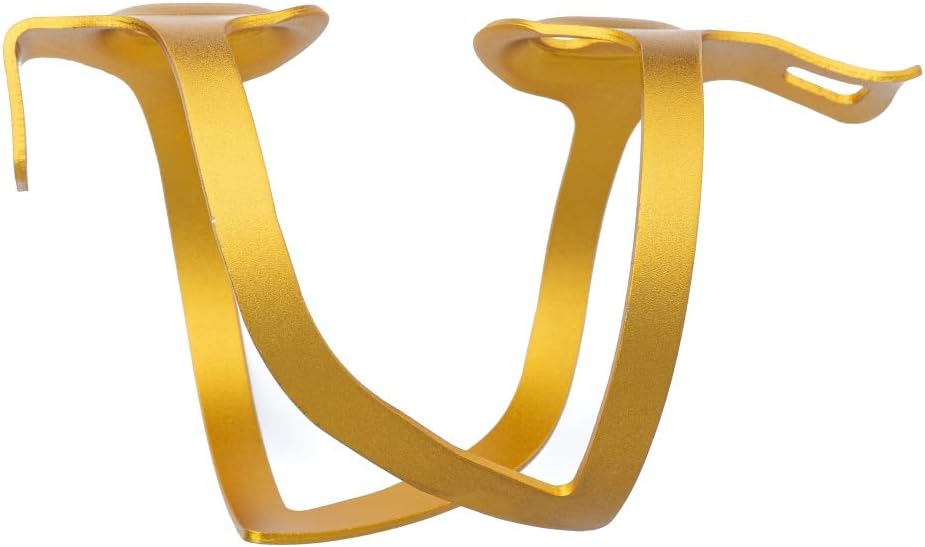 SYSTEM-S Fahrrad Flaschenhalter Halterung Befestigung aus Metall goldfarben