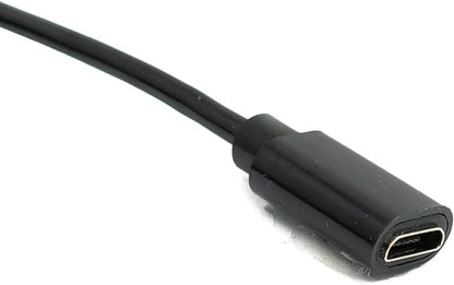 SYSTEM-S USB 2.0 cable 3 m Micro B male to female spiral in black