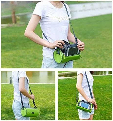 SYSTEM-S 2in1 Lenkertasche Fahrradhalterung Fahrradtasche Schultertasche Schutzhülle für 4,8 Zoll inch Geräte Smartphones in Pink