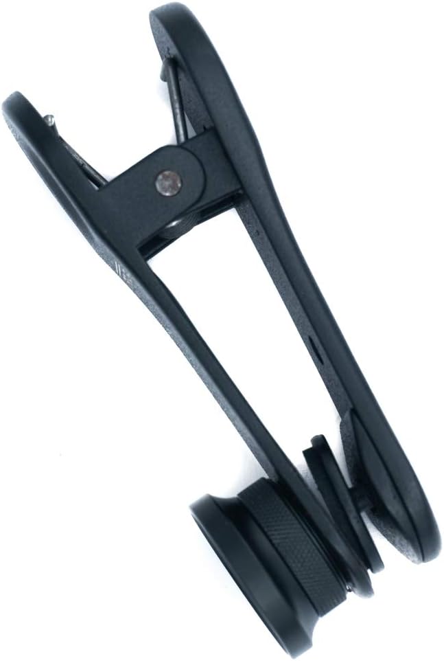 SYSTEM-S Weitwinkel und Makro Linse mit Clip und Schutztasche in Schwarz für Smartphone