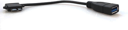 SYSTEM-S Micro USB 3.0 Host Adapter OTG Kabel 90 grad rechts gewinkelt Winkelstecker 15 cm