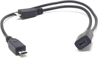 System-S Micro USB input to 2x Micro USB output cable splitter 