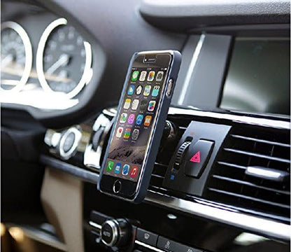 System-S Universal Auto Magnet Halterung KFZ magnetischer Lüftungsgitter Halter Luftgitterhalter für Smartphone Handy und andere Geräte in Rot