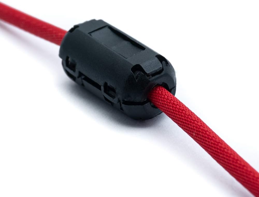 SYSTEM-S 5x Ferritkern 7 mm Ø geteilt Klappferrit Ringkern Mantelwellenfilter für Kabel