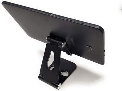 System-S Alu Folding Stand for Tablet Smartphone Black 