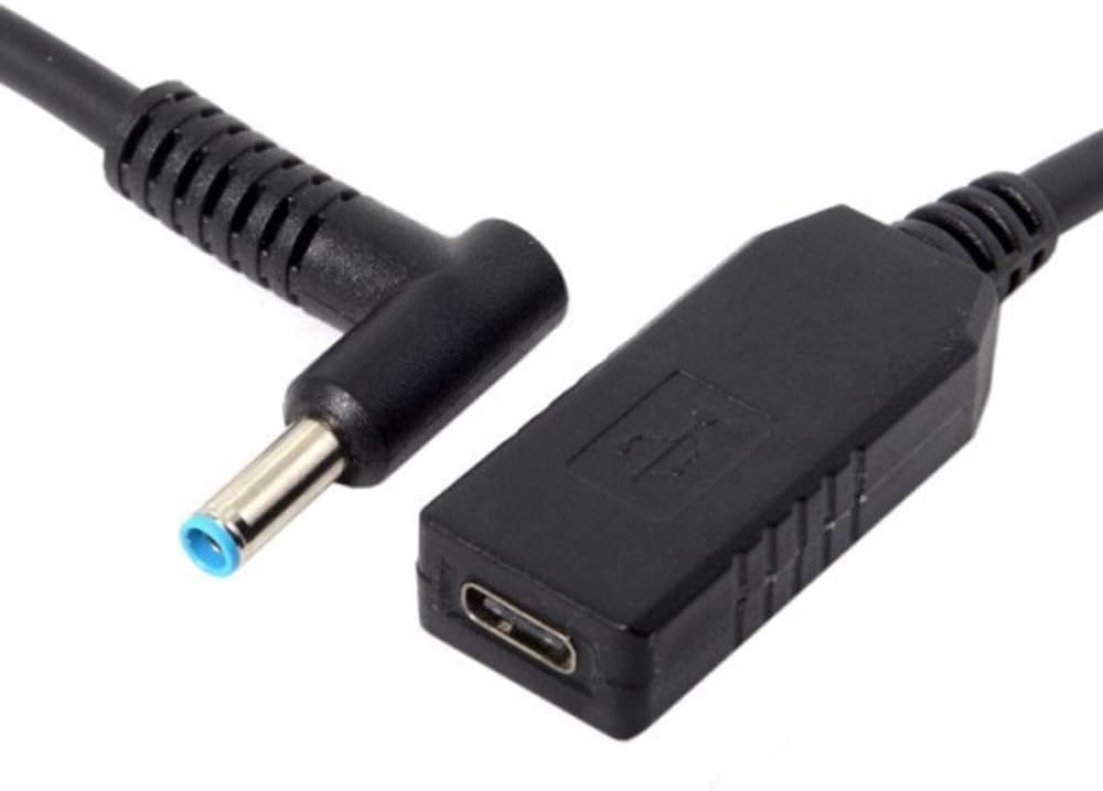 SYSTEM-S USB 3.1 Kabel 23cm Typ C Buchse zu DC 20V 4,5 x 3,0 mm Stecker Ladekabel