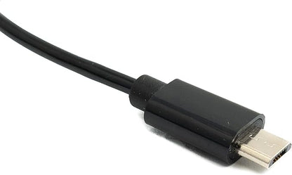 SYSTEM-S USB 2.0 cable 3 m Micro B male to female spiral in black