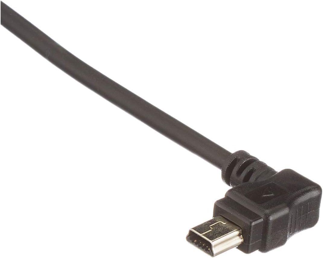 SYSTEM-S Dehnbares Mini USB Kabel Datenkabel Ladekabel Spiralkabel Winkelstecker 50 - 135 cm