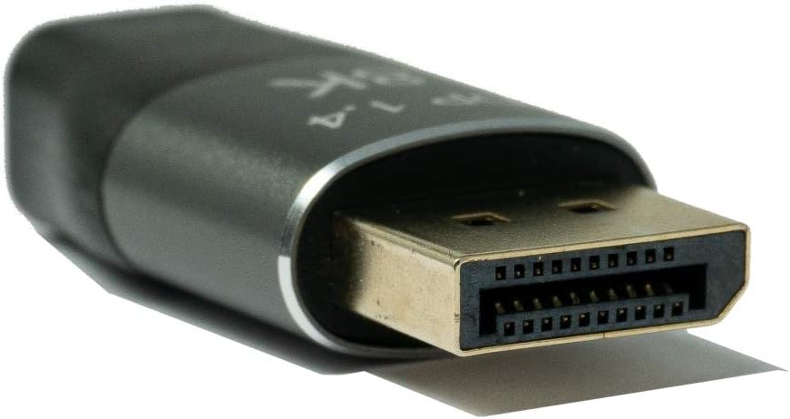 SYSTEM-S Mini Display Port Adapter 1.4 male to Display Port male in black