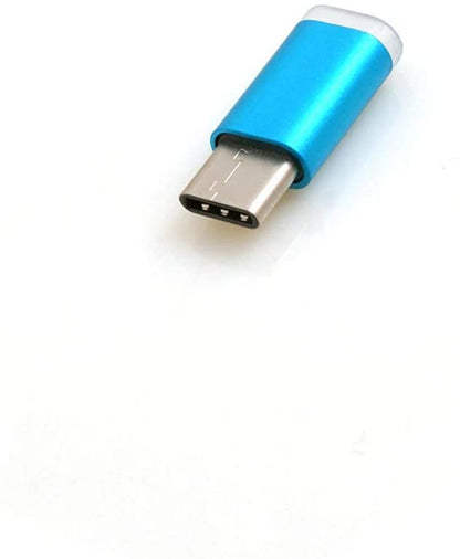 System-S USB Typ C Stecker auf Micro USB Buchse Adapter Converter in blau